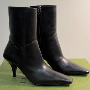 GUCCI - Classic Black Malaga Boot, Size 34.5